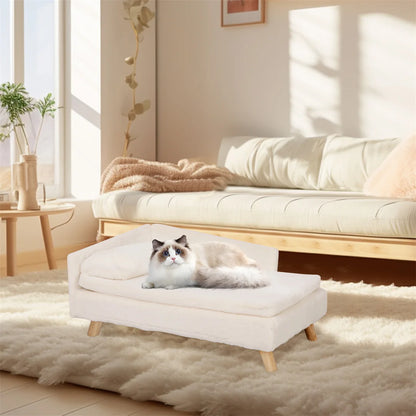 Soft Warm Nesting Couch with Wooden Legs