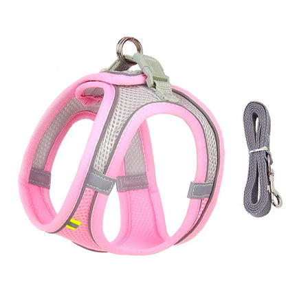 Mesh Adjustable Puppy Harness Set