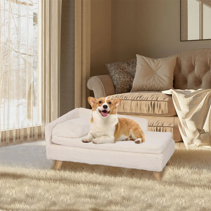 Soft Warm Nesting Couch with Wooden Legs
