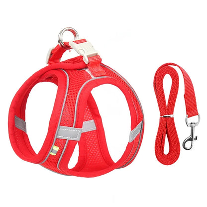 Mesh Adjustable Puppy Harness Set