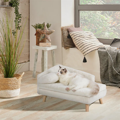 Soft Warm Nesting Couch with Wooden Legs